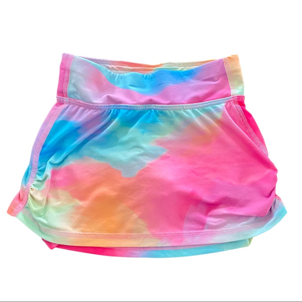 Girls Size XS 4/5 Target All In Motion Tye Dye neon skort